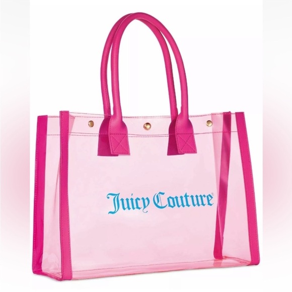 Juicy Couture Y2K Pink Clear Tote Bag - Picture 1 of 10